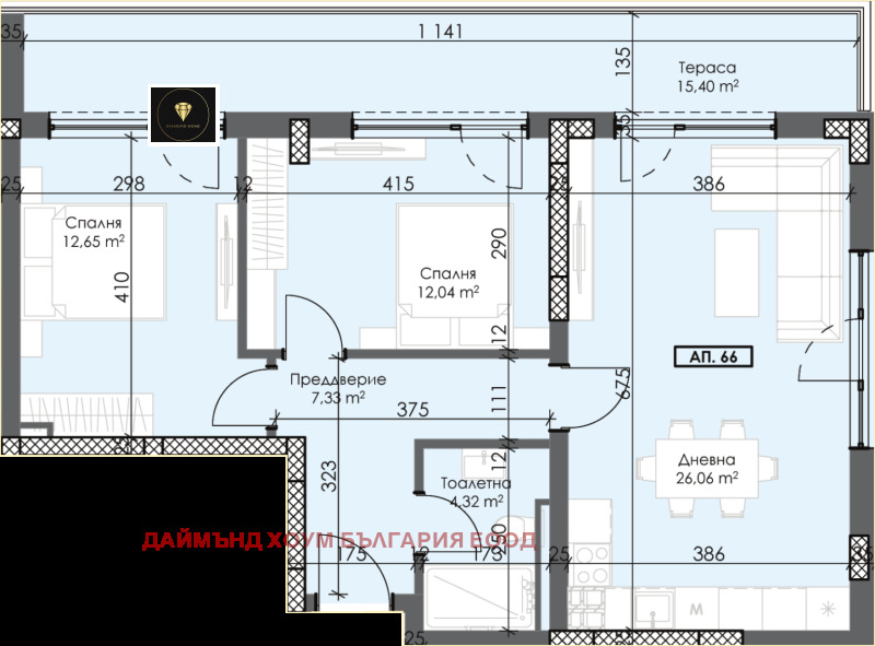Zu verkaufen  2 Schlafzimmer Plowdiw , Trakija , 109 qm | 68634192 - Bild [2]