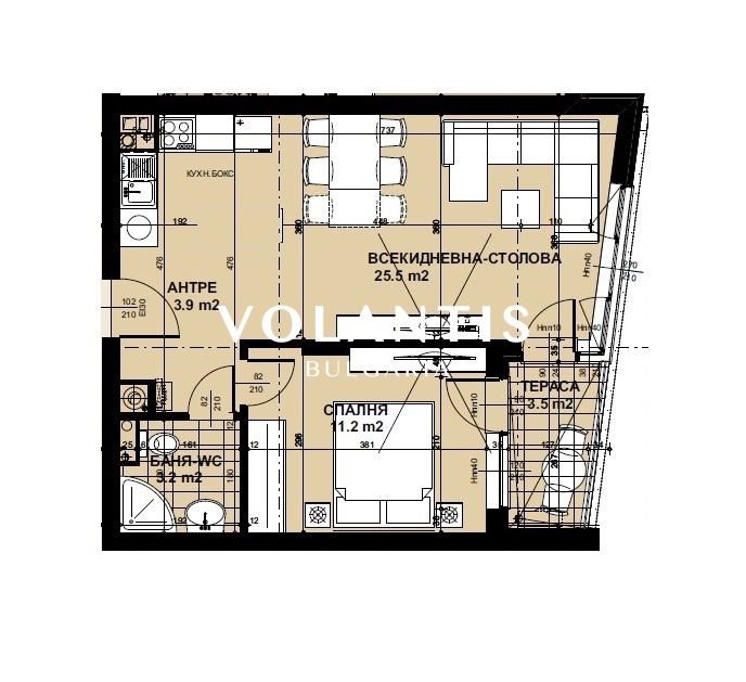 In vendita  1 camera da letto Sofia , Krastova vada , 70 mq | 94449059 - Immagine [2]