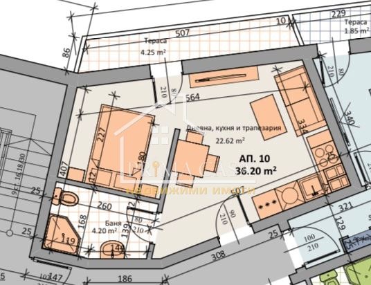 Til salg  1 soveværelse Plovdiv , Karshiyaka , 43 kvm | 23657171