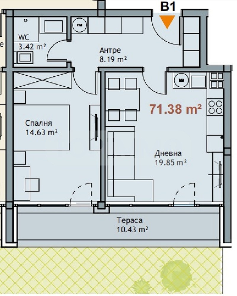 For Sale  1 bedroom Varna , m-t Alen mak , 71 sq.m | 19902589 - image [10]
