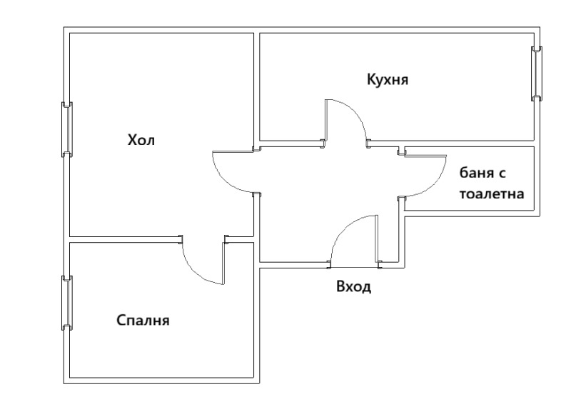 Til salg  1 soveværelse Sofia , Zaharna fabrika , 55 kvm | 32390861 - billede [5]