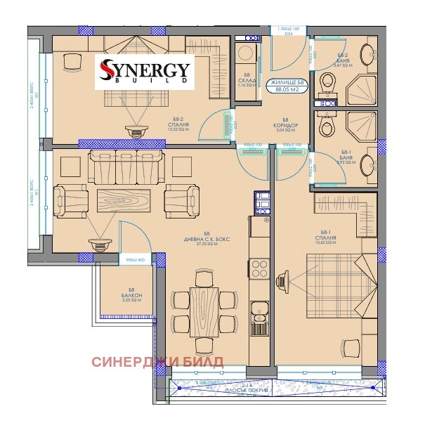 Продава 3-СТАЕН, гр. София, Обеля, снимка 12 - Апартаменти - 53451017