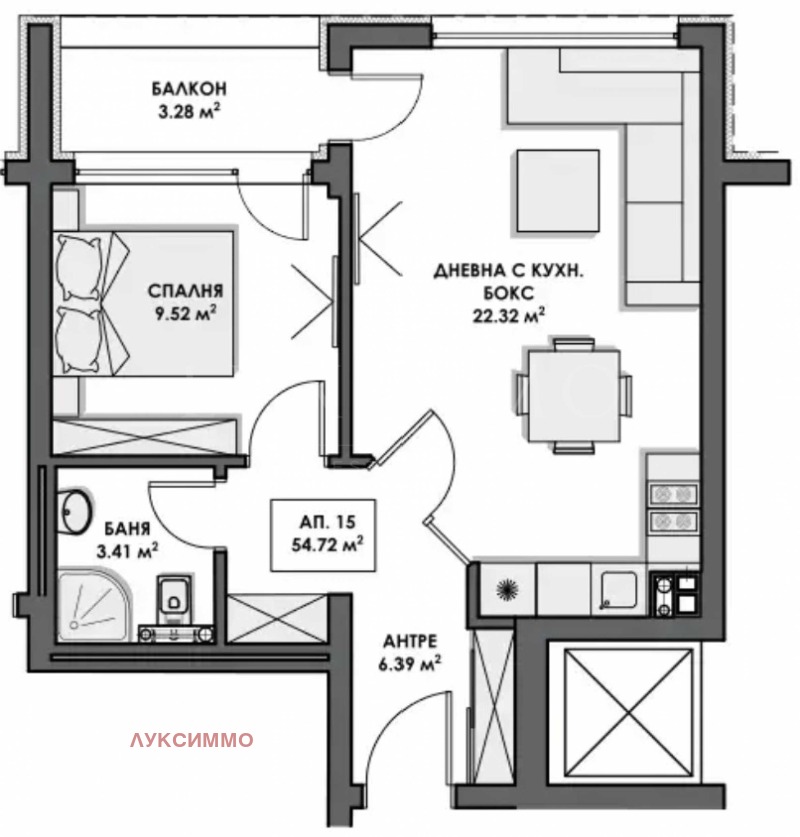 Zu verkaufen  1 Schlafzimmer Sofia , m-t Gardowa glawa , 65 qm | 50658662 - Bild [2]