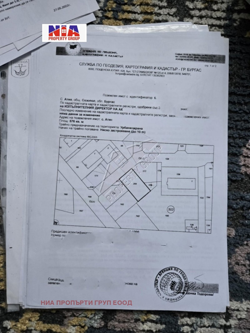 Продава ПАРЦЕЛ в област Бургас, с. Атия - 576 кв.м / 70 000 € » 136 908.10 лв., НИА ПРОПЪРТИ ГРУП ЕООД