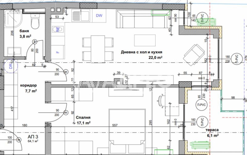 Til salgs  1 soverom Sofia , Banisjora , 78 kvm | 31892240 - bilde [3]