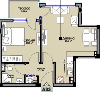Продава  2-стаен, град Бургас, Хоризонт • 89 141 EUR • ID 18767085 — holmes.bg - [1] 