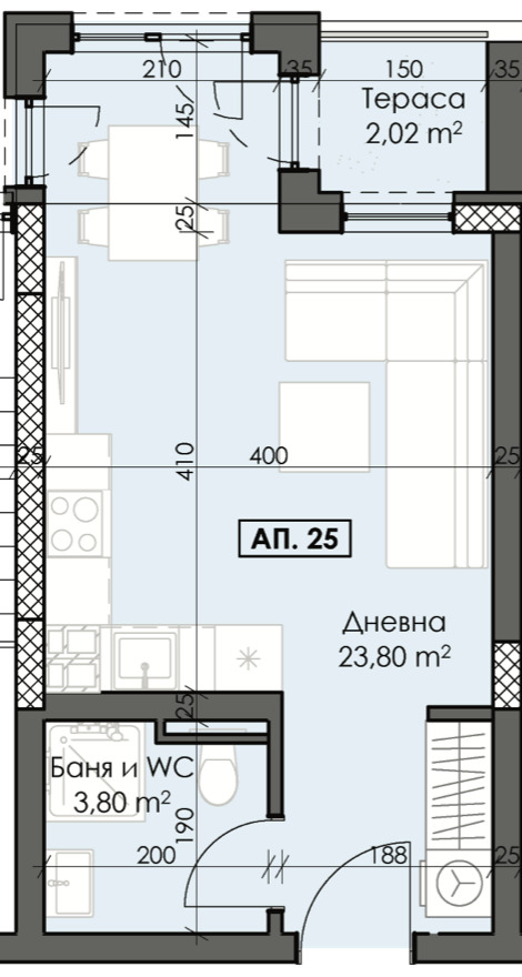 Продава 1-СТАЕН, гр. Пловдив, Тракия, снимка 1 - Aпартаменти - 49554269