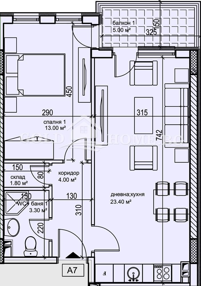 Eladó  1 hálószoba Plovdiv , Karsijaka , 63 négyzetméter | 76552761 - kép [7]