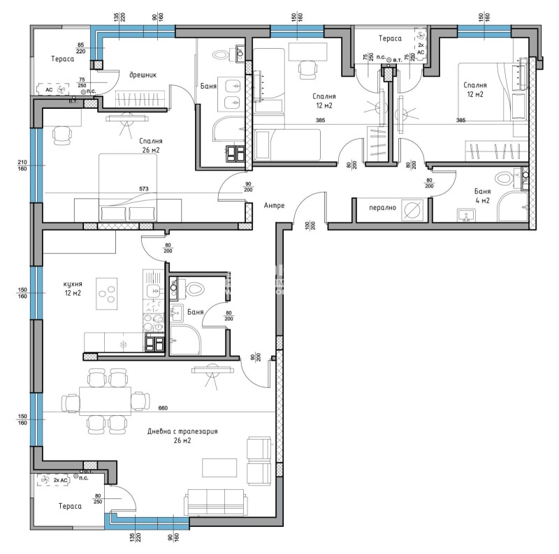 Na sprzedaż  3+ sypialni Plowdiw , Centar , 166 mkw | 47289462 - obraz [2]