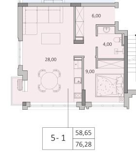 1 Schlafzimmer Zentar, Warna 5