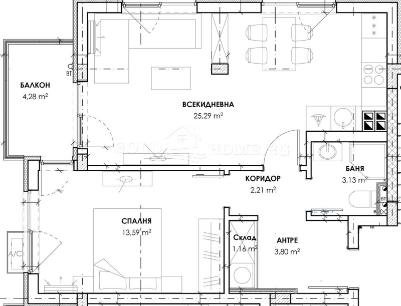 Продава  2-стаен град Пловдив , Христо Смирненски , 77 кв.м | 88837894 - изображение [2]