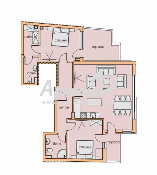 Na prodej  2 ložnice Plovdiv , Centar , 128 m2 | 32007399 - obraz [2]