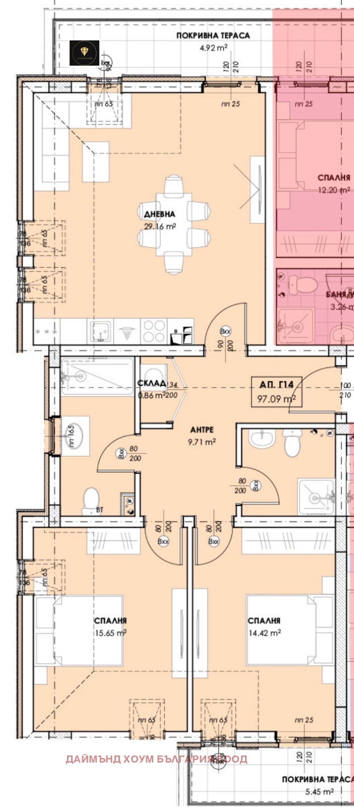 Zu verkaufen  2 Schlafzimmer Plowdiw , Ostromila , 125 qm | 47007540 - Bild [12]