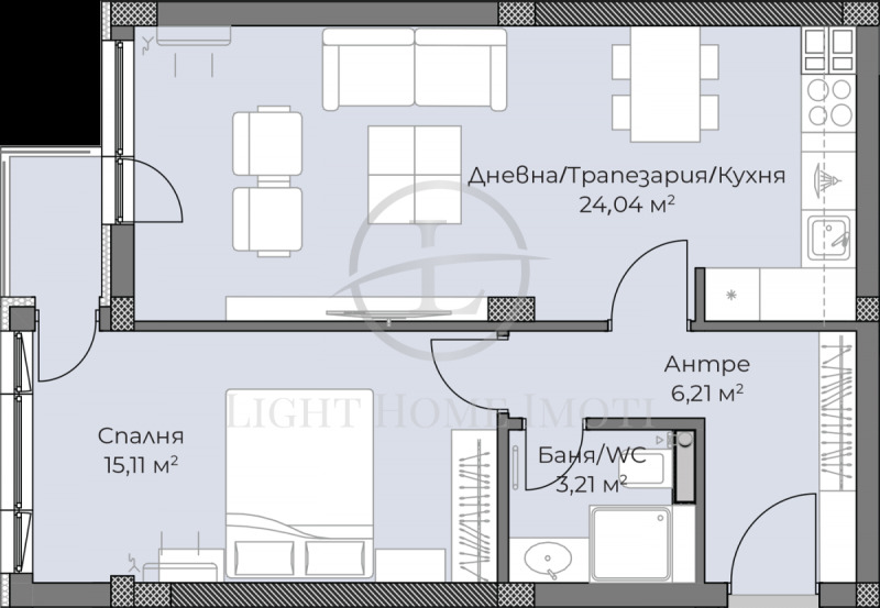 À venda  1 quarto Plovdiv , Hristo Smirnenski , 68 m² | 45595096 - imagem [5]