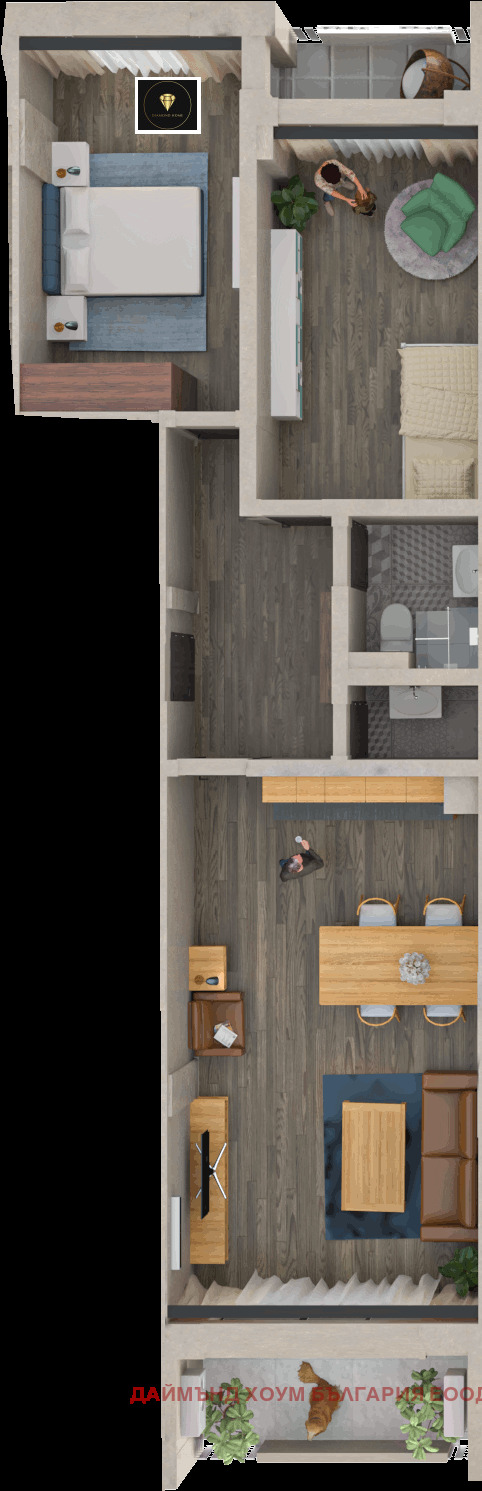 Na prodej  2 ložnice Plovdiv , Christo Smirnenski , 99 m2 | 21377908 - obraz [11]