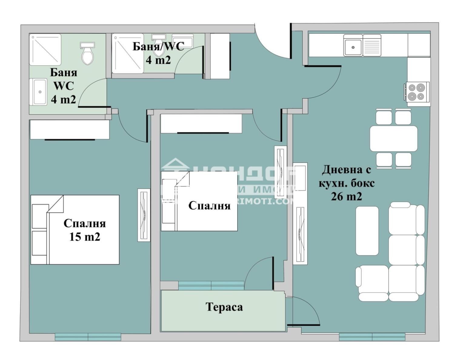 Продава 3-СТАЕН, гр. Пловдив, Тракия, снимка 2 - Апартаменти - 54340183