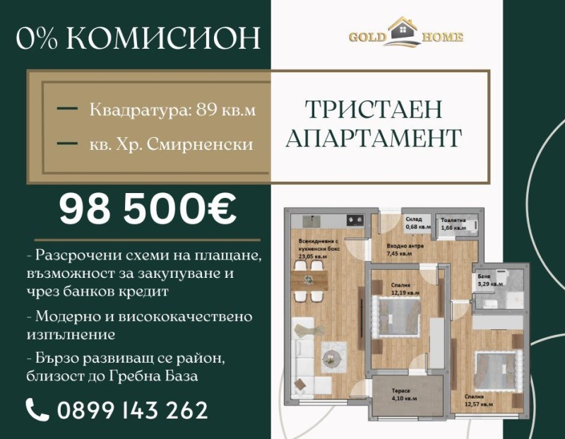Продава 3-СТАЕН, град Пловдив, Христо Смирненски • 98500 € • 20713805 — Holmes.bg