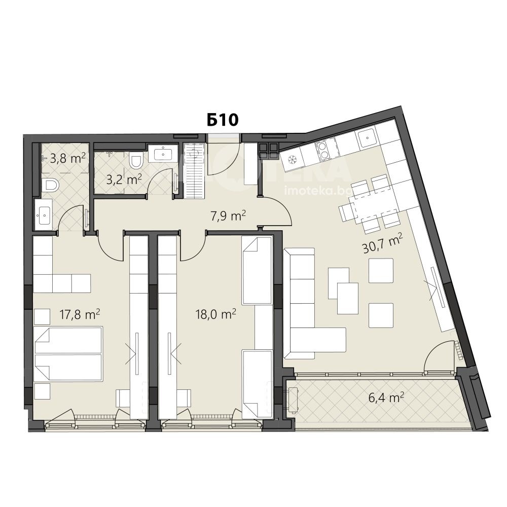 Продава 3-СТАЕН, гр. София, Овча купел 2, снимка 3 - Апартаменти - 55142315