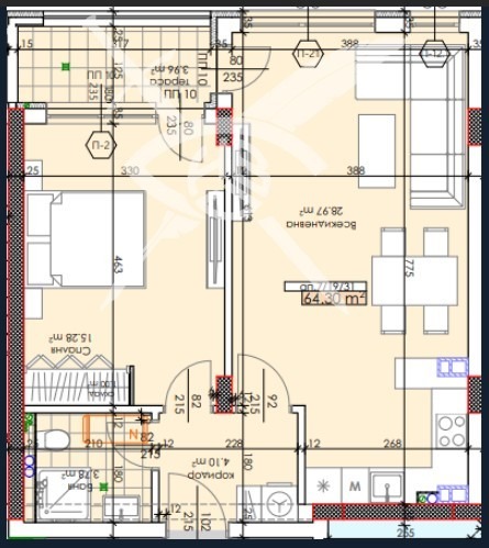 Продава 2-СТАЕН, гр. Пловдив, Тракия, снимка 1 - Aпартаменти - 45968442