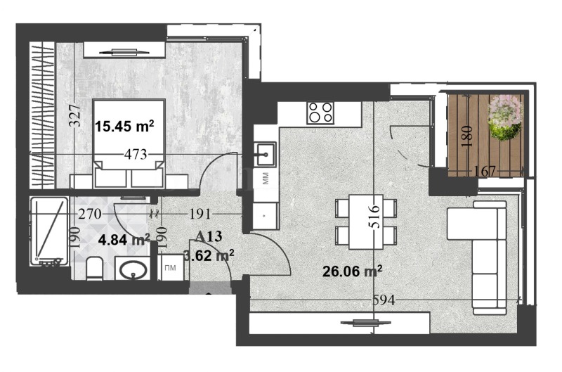 Продава 2-СТАЕН, гр. София, Кръстова вада, снимка 3 - Апартаменти - 53506039