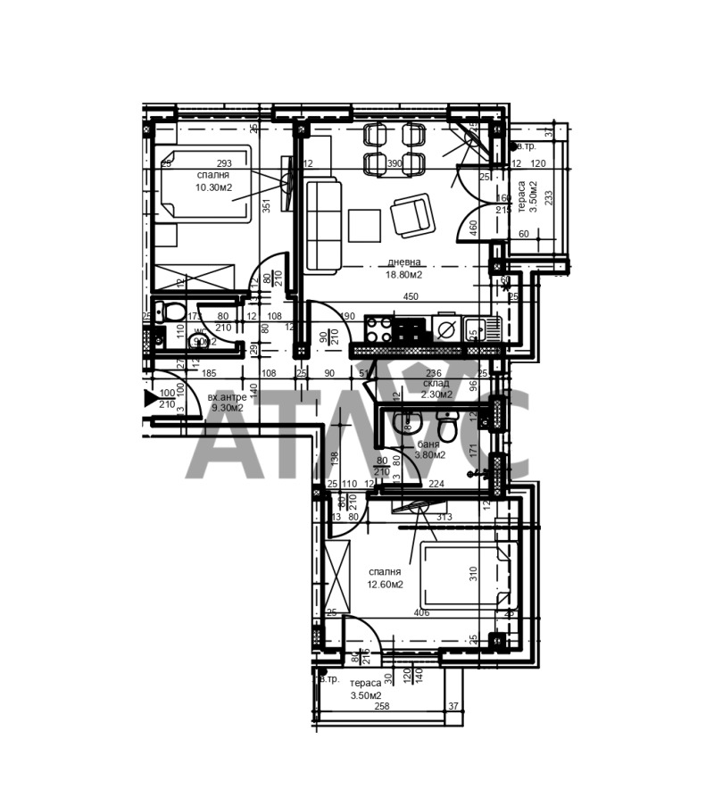 Продава  3-стаен град Пловдив , Христо Смирненски , 91 кв.м | 99772358 - изображение [2]