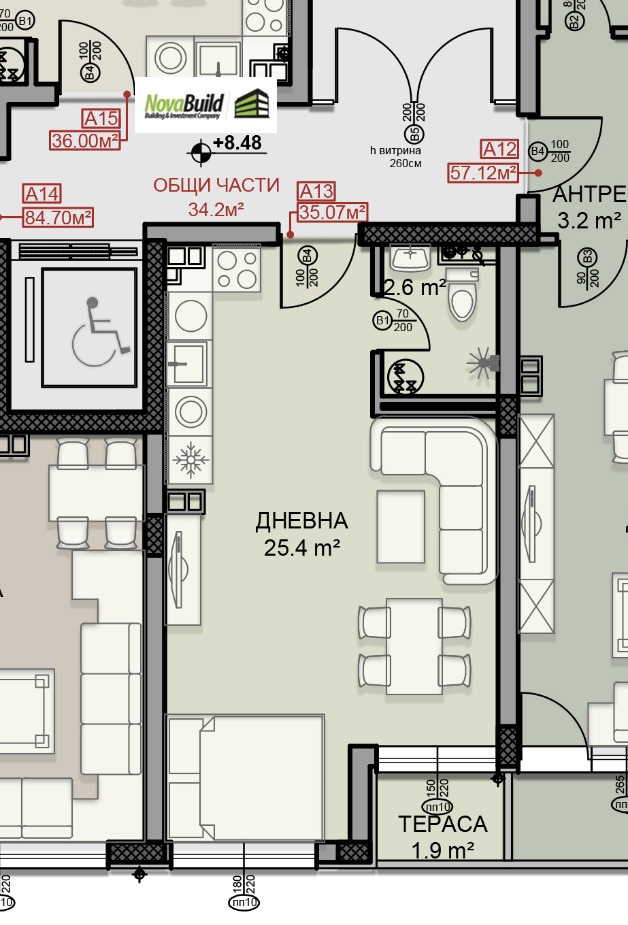 Zu verkaufen  Studio Sofia , Darweniza , 51 qm | 24948210 - Bild [3]