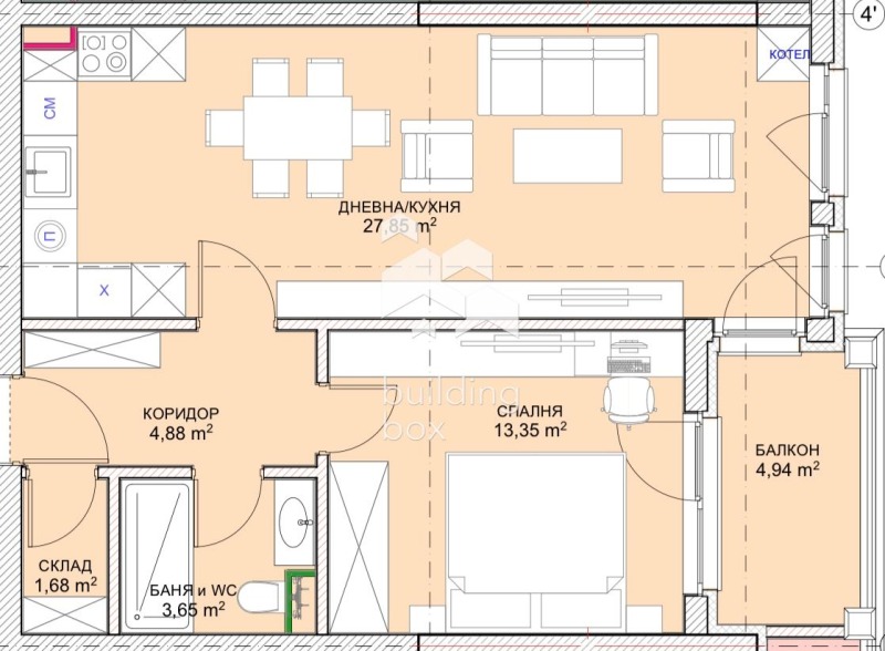 Продава 2-СТАЕН, гр. София, Малинова долина, снимка 1 - Aпартаменти - 48063192