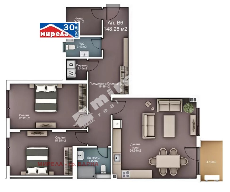 In vendita  2 camere da letto Varna , k.k. Sv.Sv. Konstantin i Elena , 148 mq | 46770630 - Immagine [11]