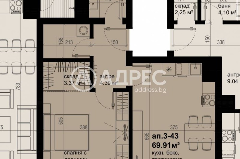 Продава  3-стаен град Бургас , Изгрев , 82 кв.м | 27333605 - изображение [9]