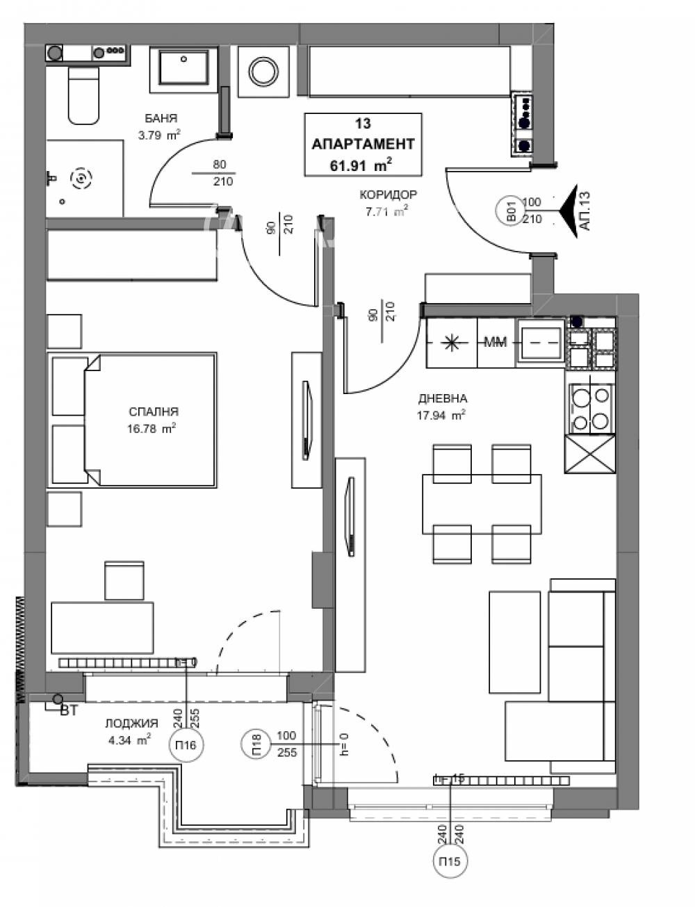 Продава 2-СТАЕН, гр. София, Обеля 2, снимка 3 - Апартаменти - 54066169