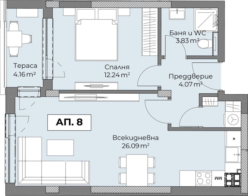 Продава 2-СТАЕН, гр. Пловдив, Христо Смирненски, снимка 10 - Aпартаменти - 47705306