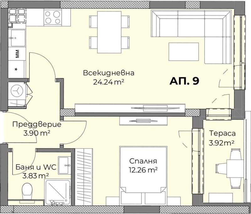 Продава 2-СТАЕН, гр. Пловдив, Христо Смирненски, снимка 7 - Aпартаменти - 47705306