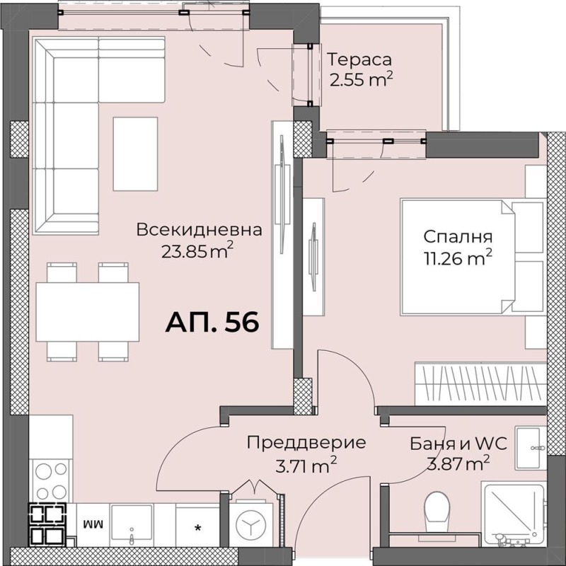 Продава 2-СТАЕН, гр. Пловдив, Христо Смирненски, снимка 2 - Aпартаменти - 47705306