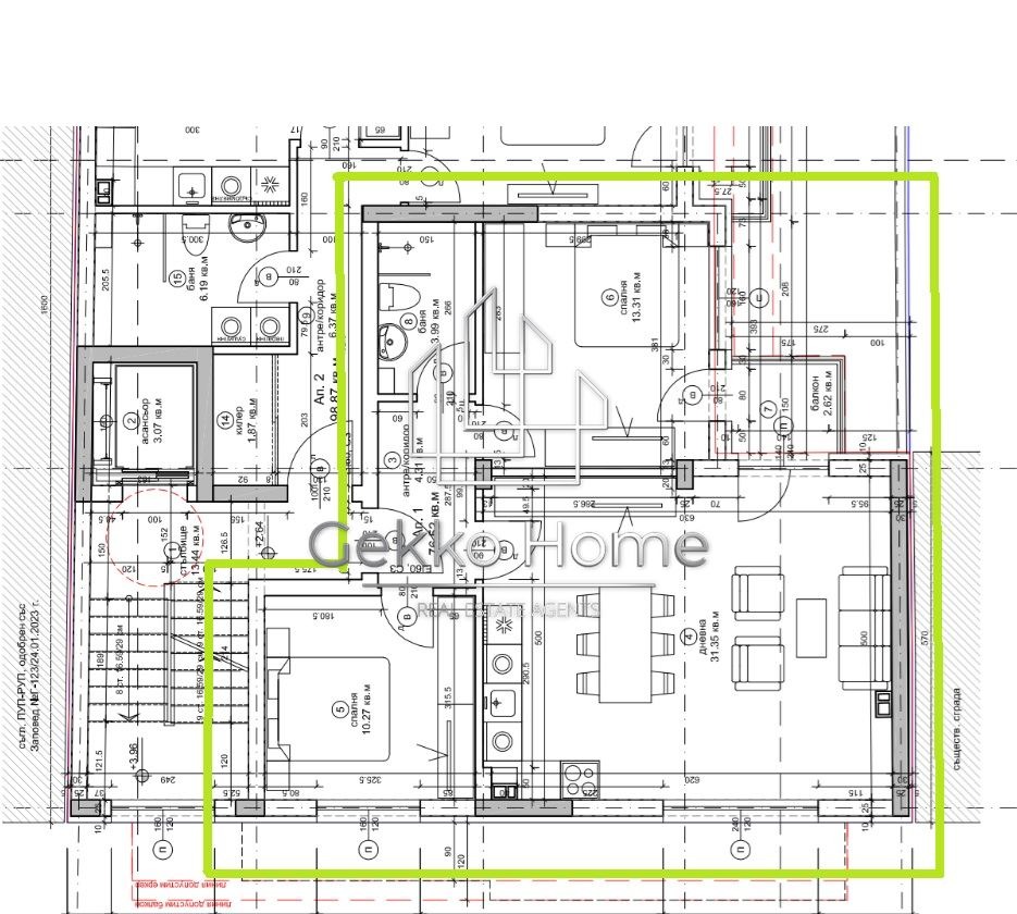 Продава 3-СТАЕН, гр. Варна, Окръжна болница-Генерали, снимка 2 - Апартаменти - 56359378