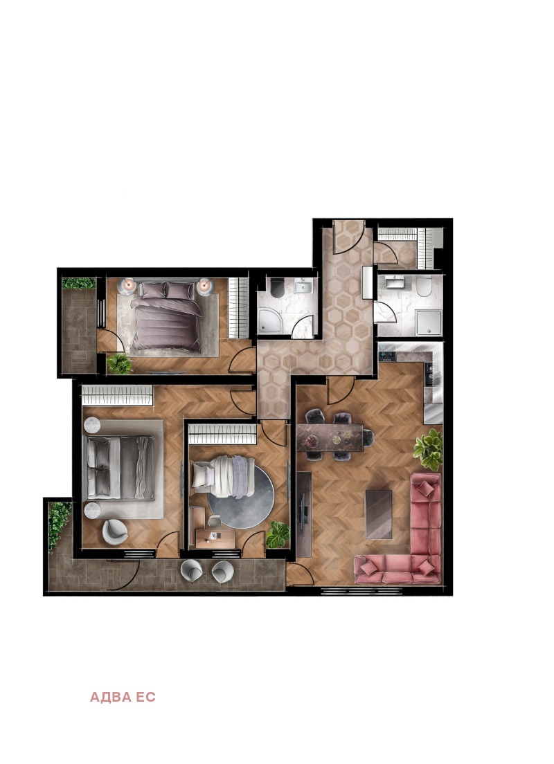 Продава 4-СТАЕН в град София, Люлин 5 - 135 кв.м / 243 282 € » 475 818.23 лв., АДВА ЕС