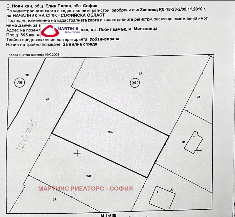 Продава ПАРЦЕЛ, с. Нови хан, област София област, снимка 1 - Парцели - 47490009