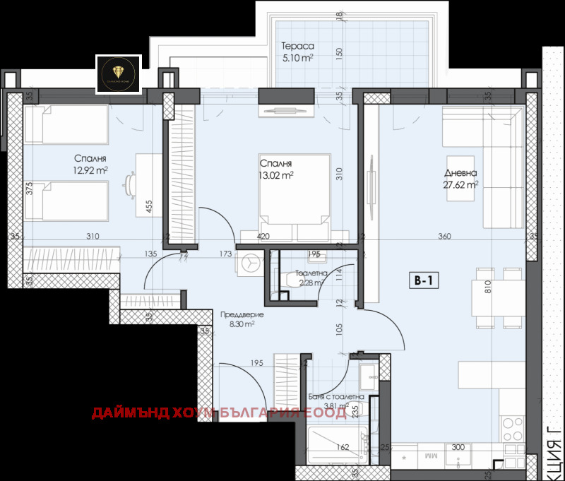 Продава 3-СТАЕН, гр. Пловдив, Гагарин, снимка 2 - Апартаменти - 52647435