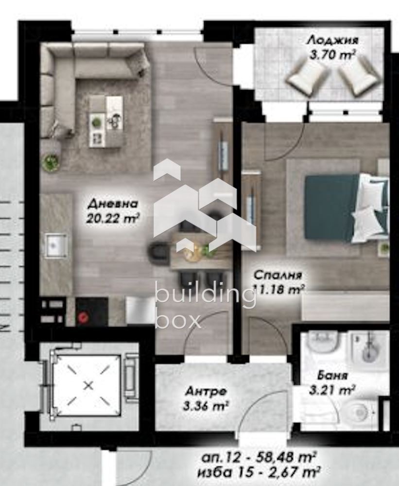 Продава 2-СТАЕН, гр. Пловдив, Остромила, снимка 3 - Апартаменти - 55184170