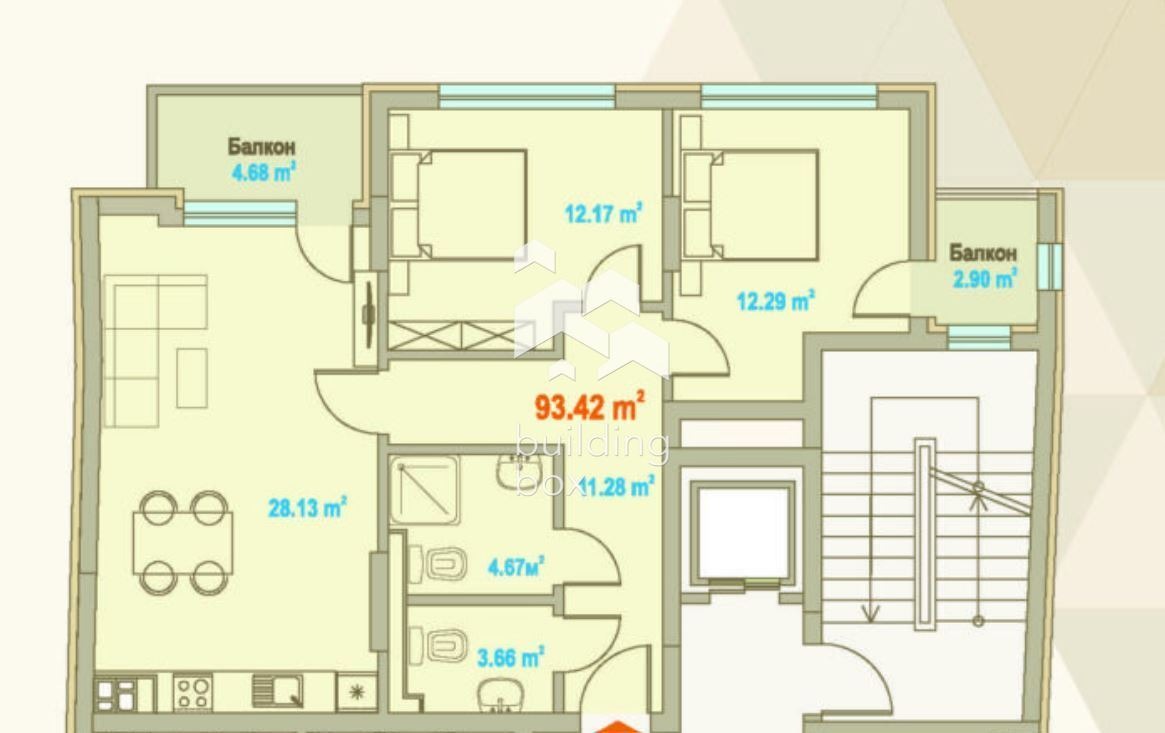 Продава 3-СТАЕН, гр. София, Зона Б-5-3, снимка 2 - Апартаменти - 54329031