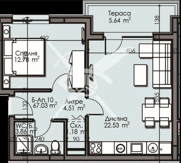 Продава  2-стаен, град Бургас, Изгрев • 77 085 EUR • ID 35392512 — holmes.bg - [1] 