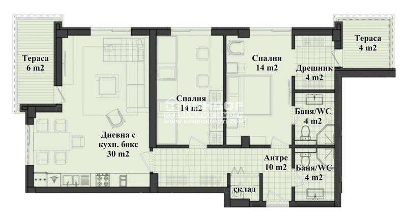 Satılık  2 yatak odası Plovdiv , Karşiyaka , 134 metrekare | 64878750 - görüntü [2]