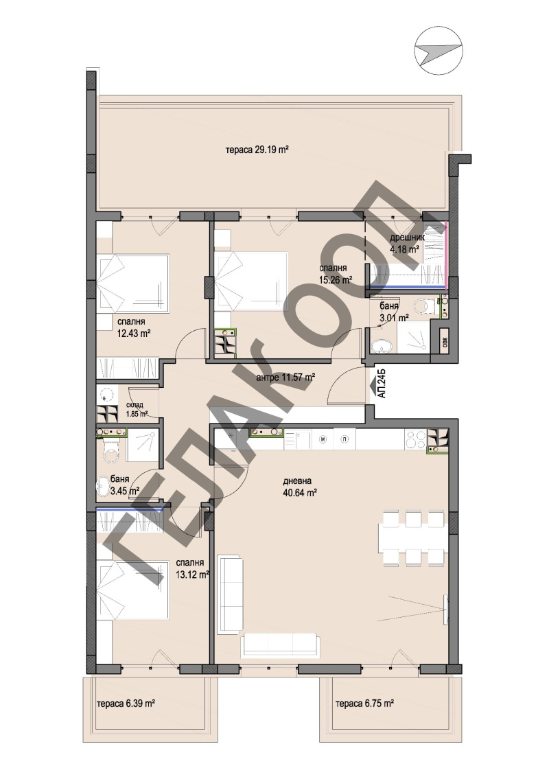 Na prodej  3 ložnice Sofia , Levski V , 187 m2 | 59974766 - obraz [4]