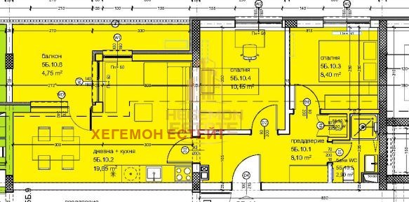 Продаја  2 спаваће собе Варна , Кајсиева градина , 78 м2 | 82073157