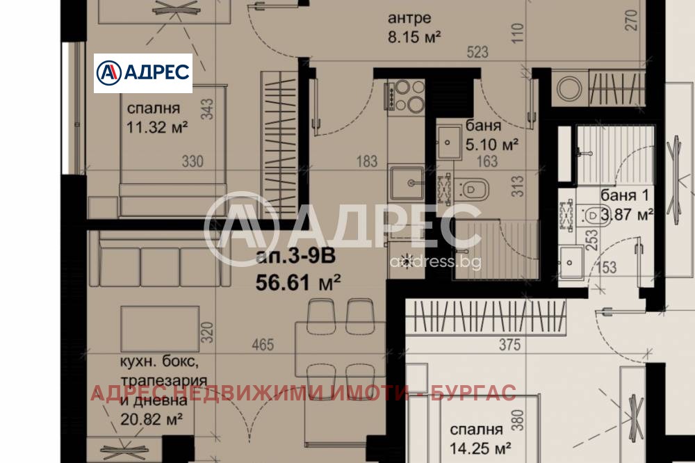 Продава 2-СТАЕН, гр. Бургас, Изгрев