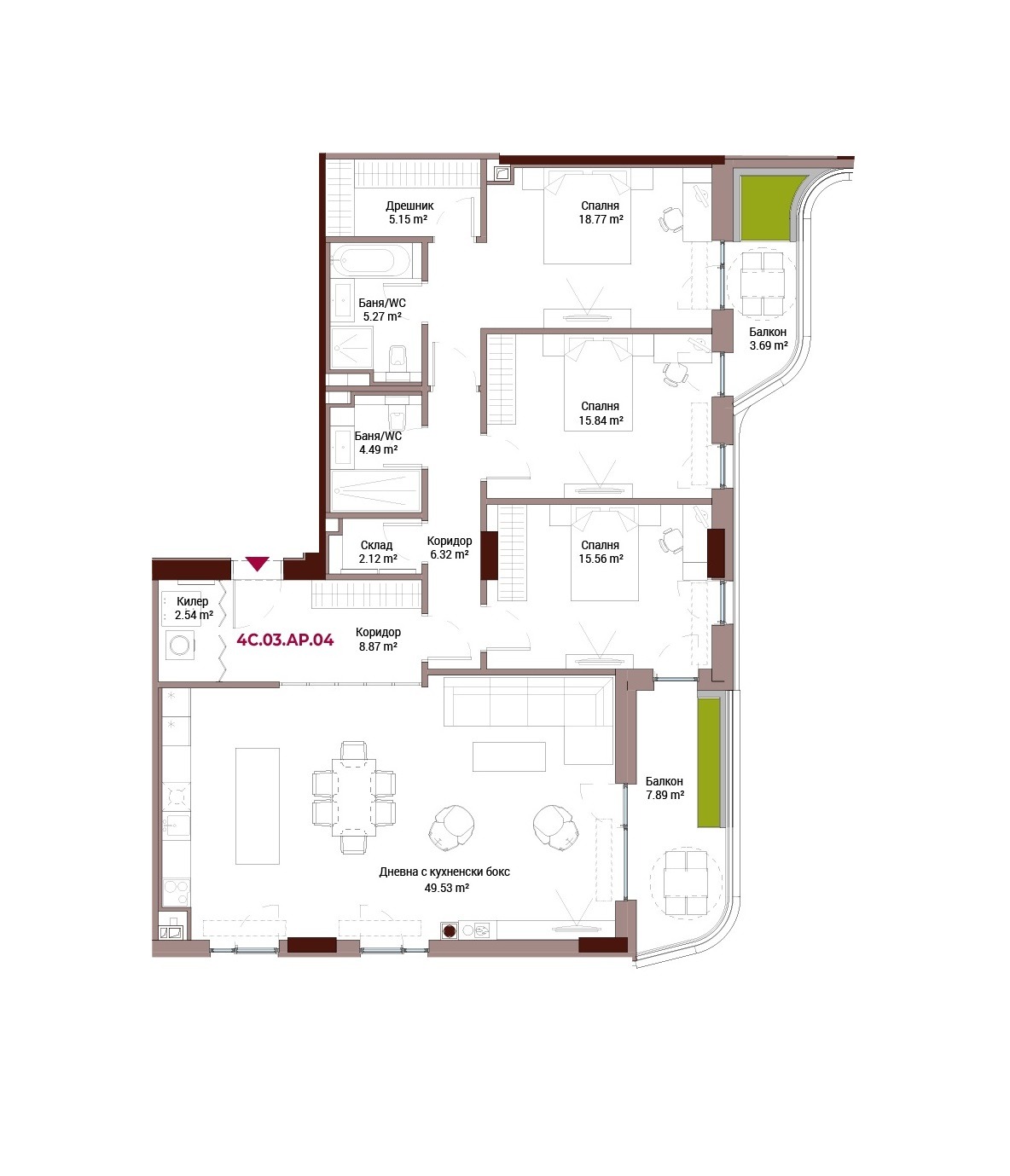 Продава 4-СТАЕН, гр. София, Лозенец, снимка 2 - Апартаменти - 48864472