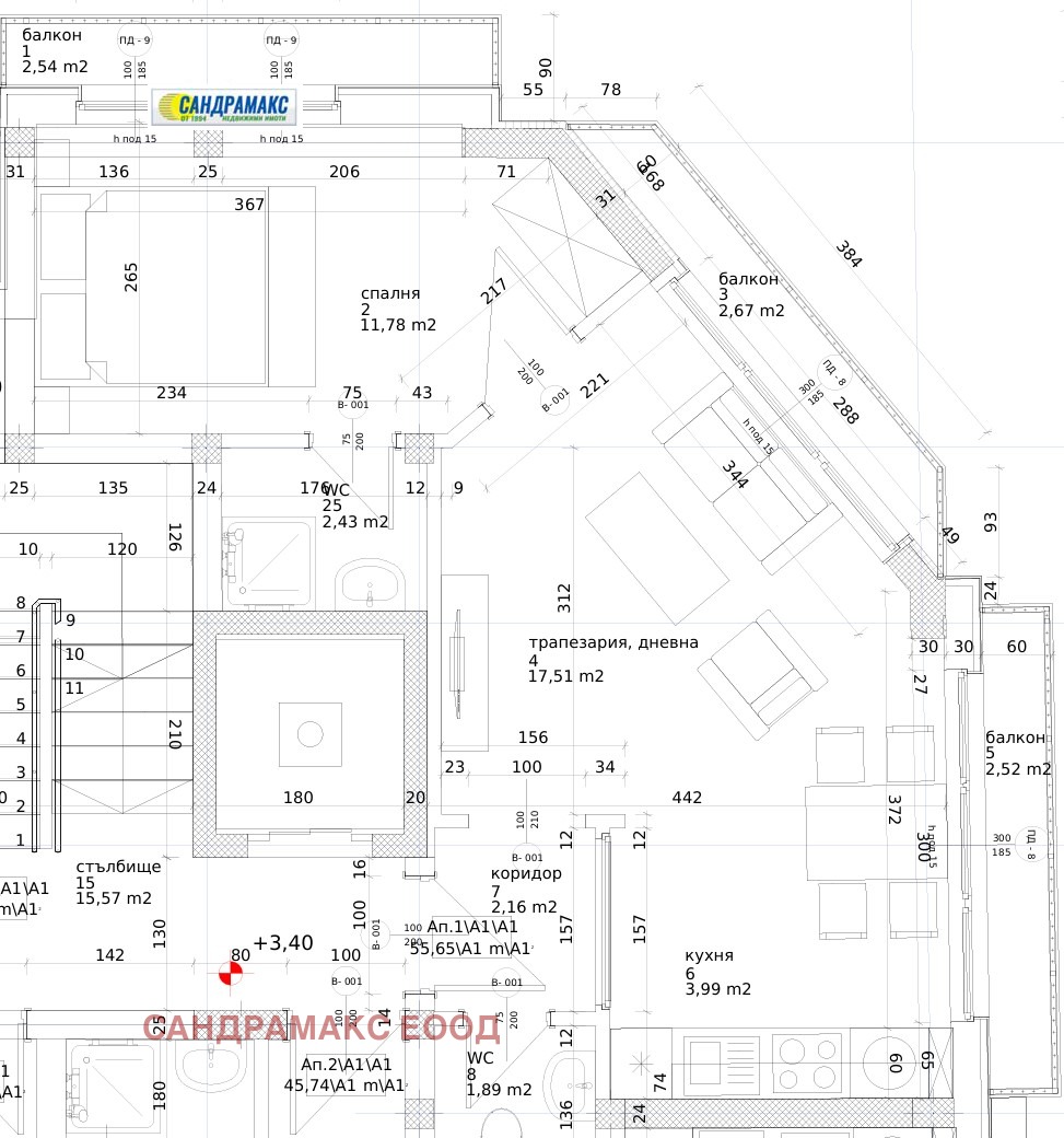 Продава 3-СТАЕН, гр. Сандански, област Благоевград, снимка 2 - Апартаменти - 54068498