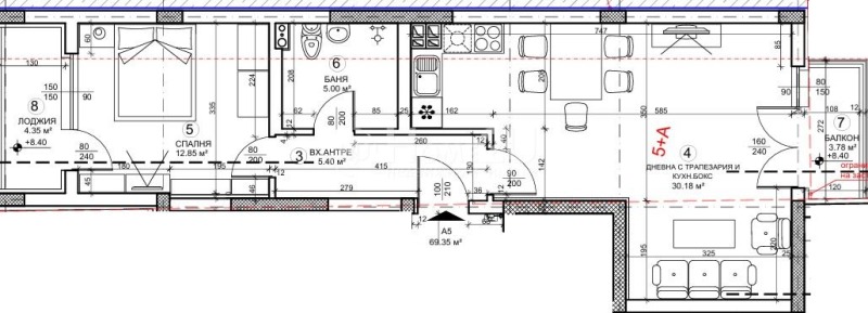 Satılık  1 yatak odası Sofia , Centar , 95 metrekare | 62030616 - görüntü [2]