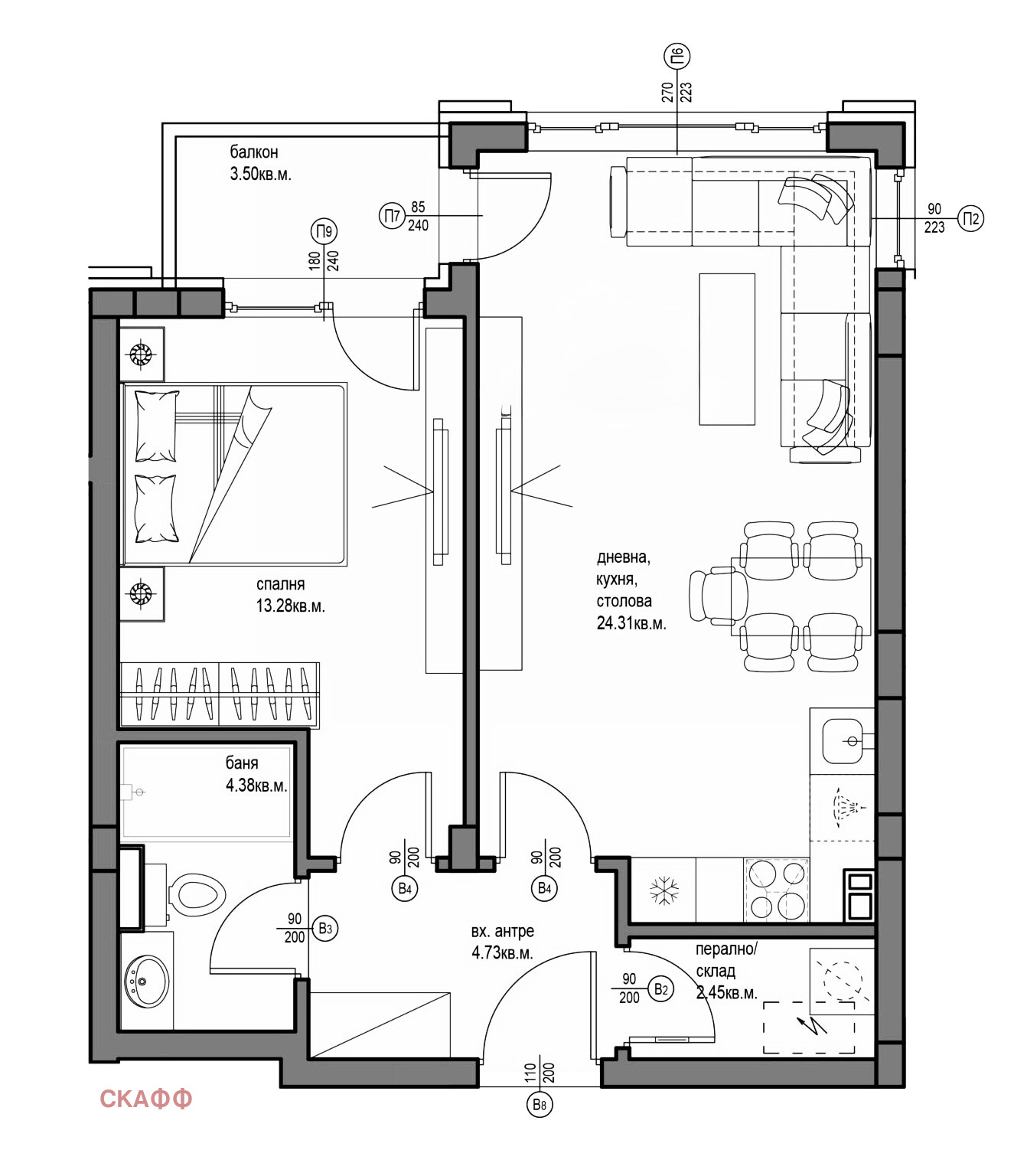 Продава 2-СТАЕН, гр. Пловдив, Христо Смирненски, снимка 3 - Апартаменти - 53861284