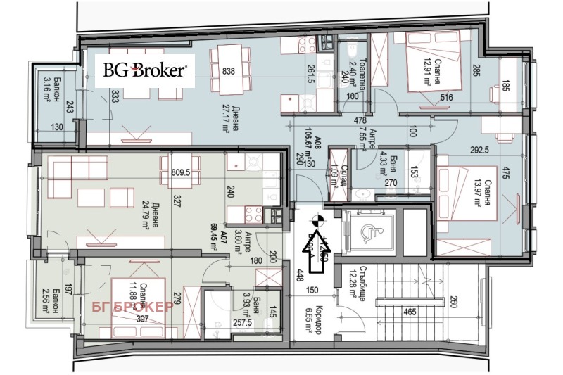 À vendre  2 chambres Sofia , Podouyane , 107 m² | 68916783