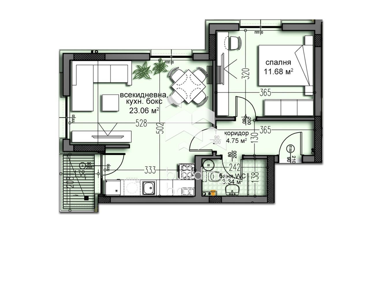 Продава 2-СТАЕН, гр. Варна, Изгрев, снимка 2 - Апартаменти - 53870815